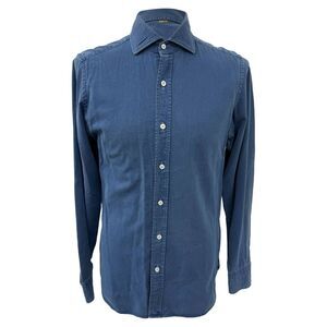 Tom Ford Button Down Shirt in Blue Cotton